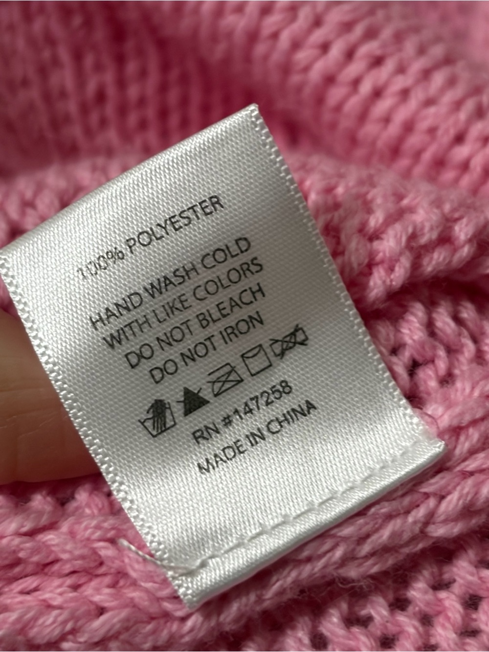 Simply Southern Pink Knit Top with Navy Tag - Picture 3 of 8